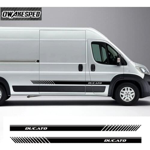 Car Sport Styling Door Side Skirt Decor Stickers For Fiat Ducato L1H1 L1H2 L2H1 L2H2 Auto Body Tuning Accessories Vinyl Decals