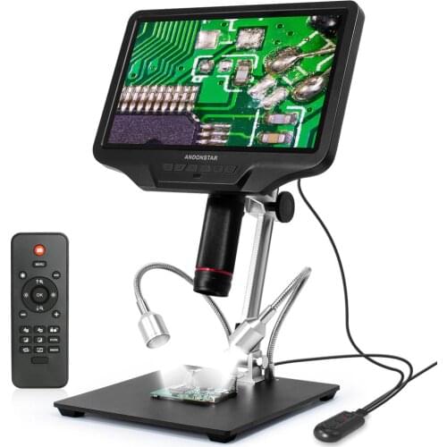 Andonstar AD409 1080P 3D HDMI Digital Microscope Large Working Space 10.1 Inch Screen Electronic Soldering Tool for Repairing