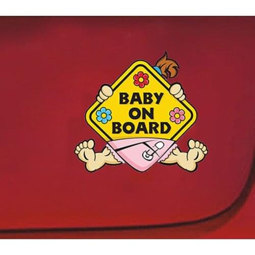 Baby On Board Sign Vinyl Stickers Auto Car Waterproof Warning Tags Decals