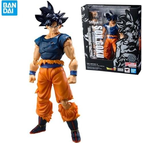 Bandai Original Shf Dragon Ball Z Figure Goku Ultra Instinct Sign Action Anime Figure Pvc Model Collectible Toys for Boys Gift