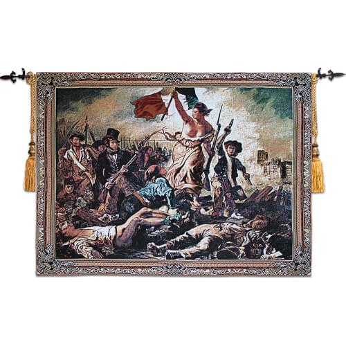 Liberty Leading The People Classic Painting Wall Hanging Tapestry Gobelin Moroccan Decor Decorative fabric tapisserie tapiz