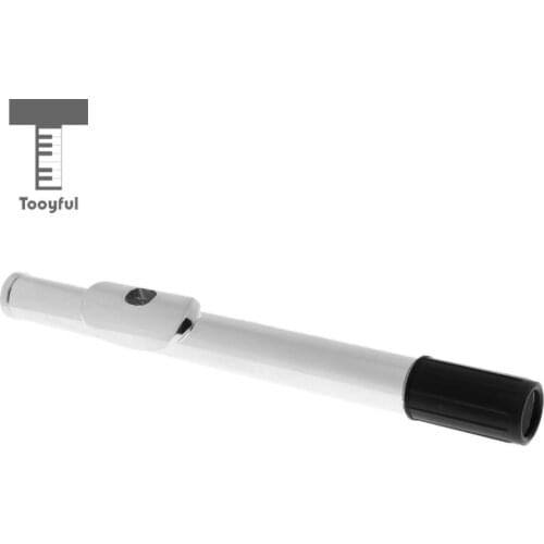 Tooyful Exquisite Brass Flute Head Joint Crown Woodwind Flutes Replacement Parts Silver