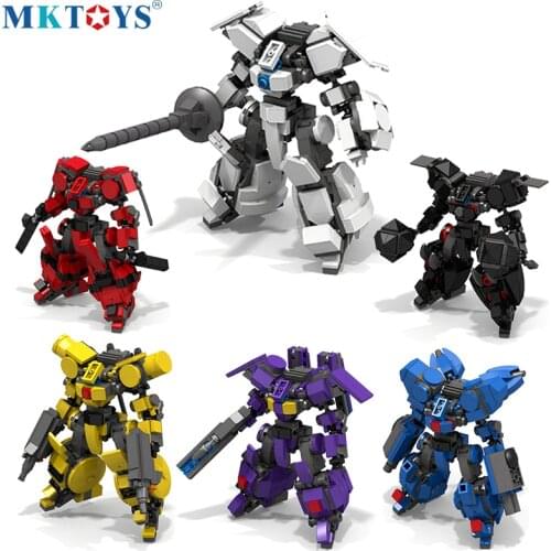 Puppet Combat Squad Robot Fighter Mech Building Blocks Galaxy Military Soldier MOC 3D Model Figures DIY Mini Bricks Boys Toys
