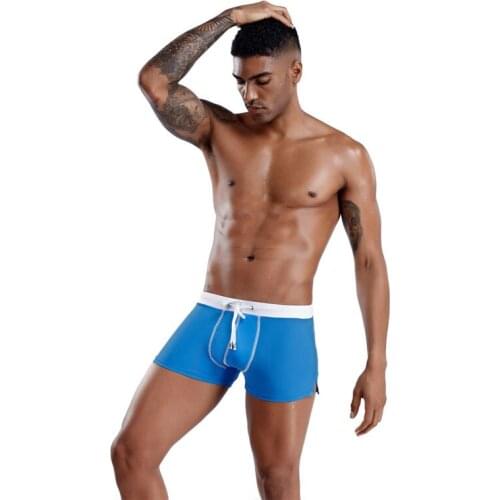 Hot Swimwear Men Breathable Mens Swimsuits Swim Trunks Boxer Briefs Sunga Swim Suits Maillot De Bain Beach Shorts
