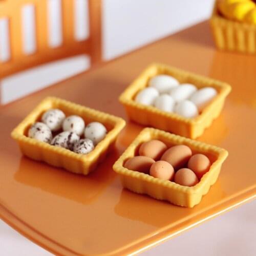 Miniature Food Toy Life Scene Boxed Egg Model Set Dollhouse Decoration Accessory