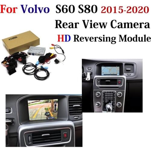 Car Rear Camera Sets For Volvo S60 S80 2015-2020 Interface Original Screen Upgrade Auto Backup Parking Camera Decoder Module