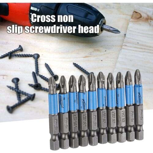 Non-slip Cross Head Screwdriver Drill Bits Hex Shank 50mm S2 Electric Hand Tool Screwdriver Tip Holder Hand Tool