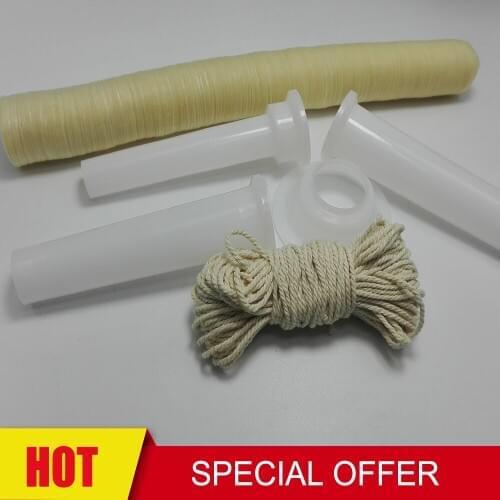 Butcher's String + Nozzles for Grinder Meat Filling Funnel +BBQ 14m*36mm Sausage Tube Casing for Sausage Maker Machine Inedib