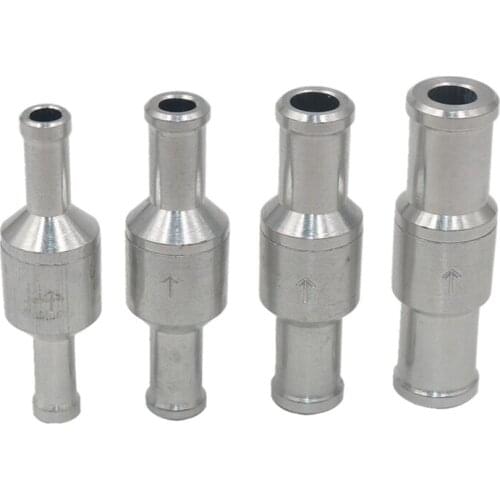 Check Valve Aluminium Alloy Fuel Non Return Check Valve Petrol Diesel for Car Automobile Oil Water Pumps 6-12mm