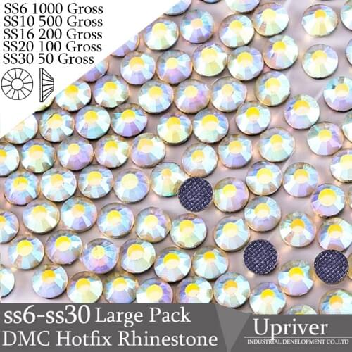 Upriver Wholesale Large Pack Bulk Packing Best Quality Stones Flatback SS16 SS20 SS30 Jonquil AB Hotfix Rhinestones