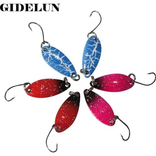 Wholesale spoon lure hard bait 60pcs/lot 3.2cm/2.5g trout bait fishing spoon lure artificial free shipping