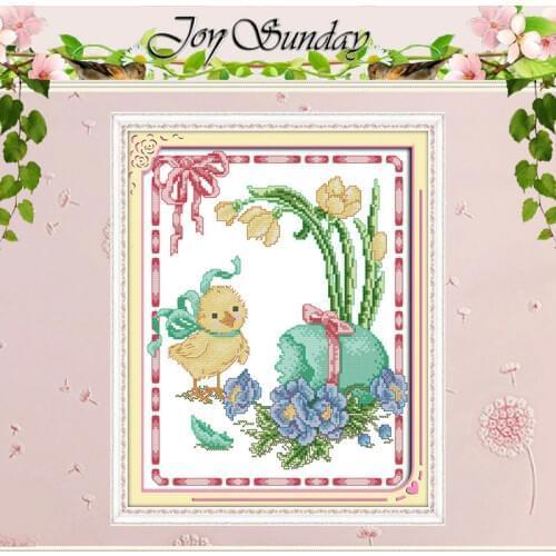 Easter Chicken Patterns Counted Cross Stitch 11CT 14CT Cross Stitch Set Wholesale DIY Cross-stitch Kit Embroidery Needlework