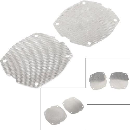 2Pcs Motorcycle Front Fairing Mesh Speaker Grilles CNC Aluminum Grill For Harley Dresser FLH FLHT FLHX Electra Glide Chrome