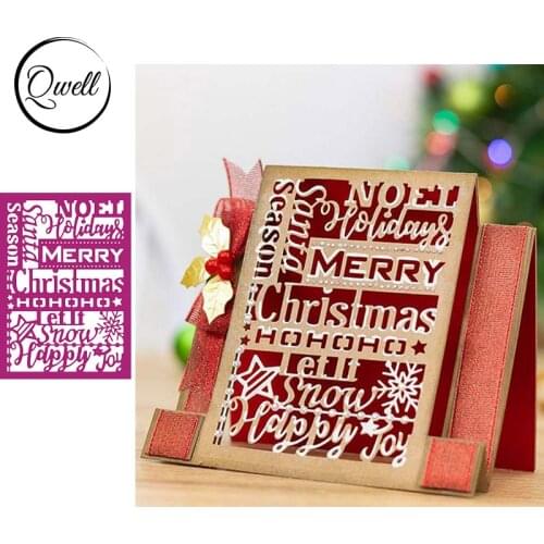 QWELL Word Background Metal Cutting Dies for Scrapbooking and Card Making Paper Embossing Craft New 2019 die cuts