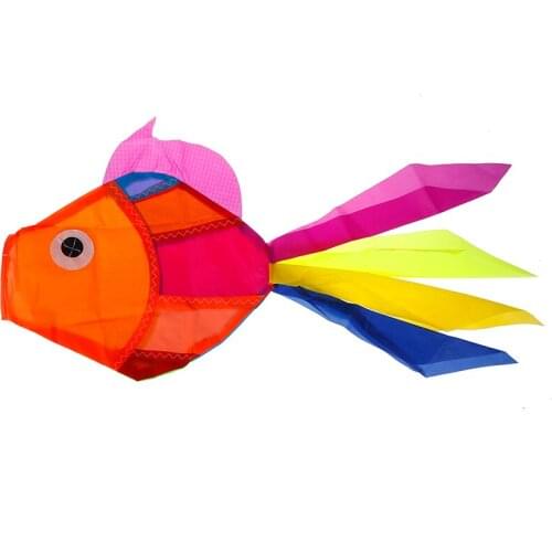 Cute Nylon Rainbow Fish Kite/Eagle Kite Ripstop Toys Flying Beach Fun Kite Windsock Outdoor Garden Decor Kids Line Laundry Toys