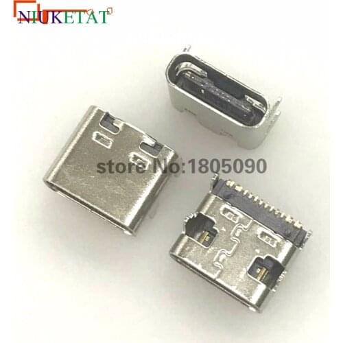 100pcs micro USB for 3.1 Type C Connector type-C no side 12Pin DIP4 Female Charge port replacement Plug 3.1 Version Socket jack