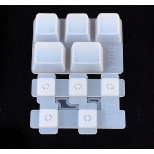 Silicone Mold Craft Making Tools DIY Keyboard Key Cap Handmade Cat Paw Mold Crystal Epoxy Resin Casting Mold C1FE