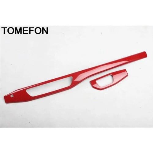 TOMEFON For Audi A4L A4 B9 2017-2019 LHD Front Middle Center Console Control Dashboard Panel Cover Trim Interior Accessories ABS