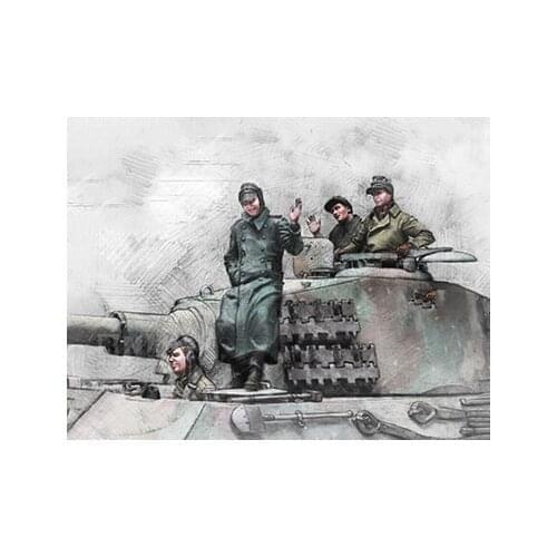 Unassambled 1/35 ancient man include 4 (NO TANK) Resin figure miniature model kits Unpainted