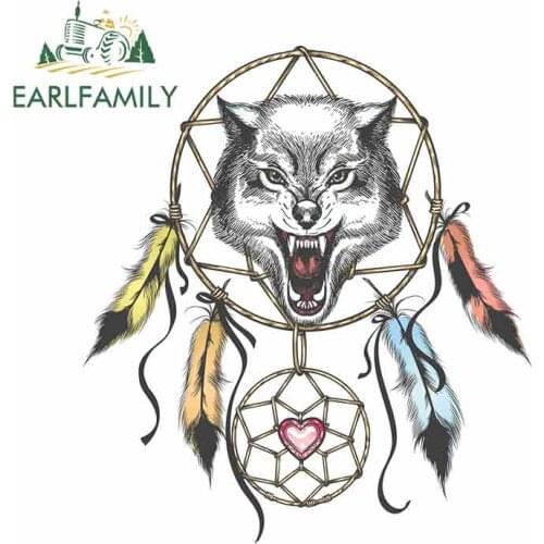 EARLFAMILY 13cm x 11.6cm For Wolf Bumper Car Stickers Vinyl Car Wrap Decal Campervan Motorcycle Decoration Cartoon