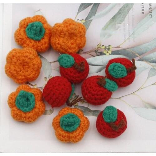 Handmade Crochet Pumpkin/Fruit Knitting Beads DIY Baby Pacifier Chain Accessory Q1FE