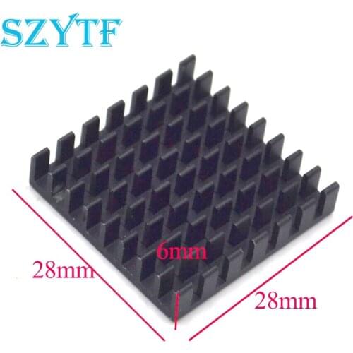 20pcs Heat sink 28*28*6MM (black slot) high-quality radiator