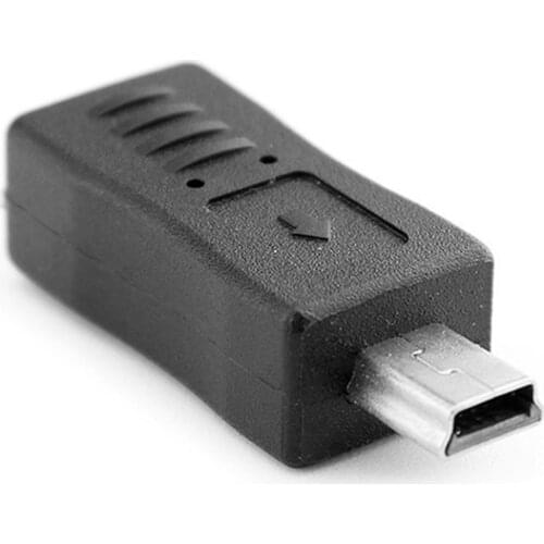1 PC Black Micro USB Female to Mini USB Male Adapter Charger Converter Adaptor