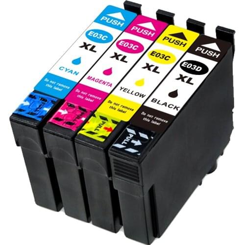 1C+1M+1Y Compatible Ink Cartridge For EPSON T03D T03C E03D E03C WorkForce WF-2861 Printer