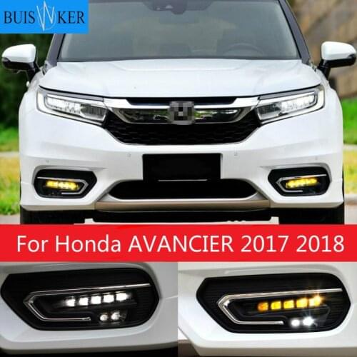 2PCS LED DRL Daytime Running Lights Daylight Waterproof Signal car Styling For Honda AVANCIER 2017 2018