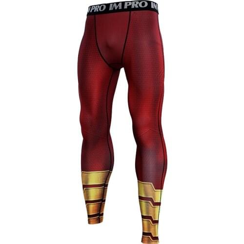 2021 3D Printed Pattern Compression Tights Pants Men Sweatpants Fitness Skinny Leggings Trousers Male