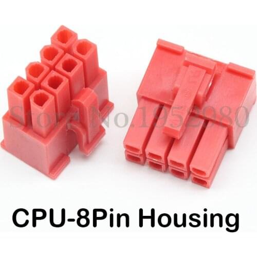 50PCS 4.2mm Connector 5557 2*4P Male Housing PC Computer CPU-8Pin Power Plug Red