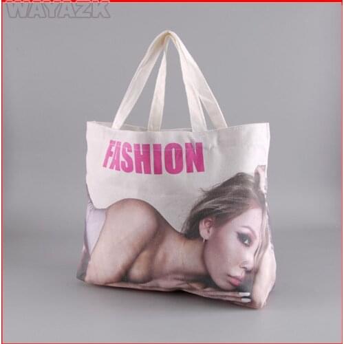 500pcs/lot) Size 36x36x10cm custom logo cotton canvas bag tote