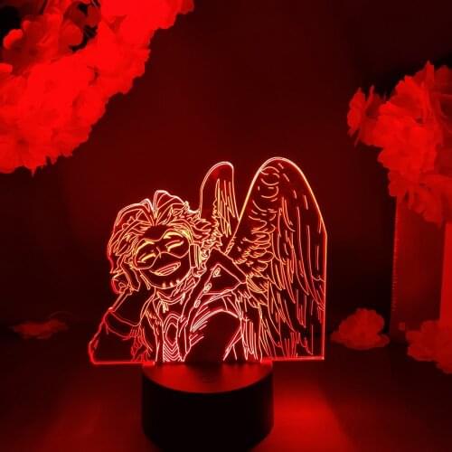 Anime Figure Keigo Takami from My Hero Academia Wing Hero Hawks LED Manga Lamp Otaku Bedroom Bedside Desk Night Light