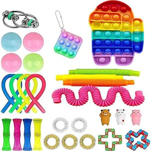 Fidget Toys Anti Stress Set Stretchy Strings Gift Pack Sensory Antistress Adult Child Decompression simpl dimmer Toys