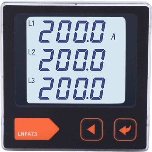 Digital Ammeter energy meter LNFA73 Intelligent LCD Display Digital Three-Phase Current Meter AC Ammeter
