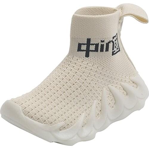 Baby Spring and Autumn Knitting High-top Socks Shoes Childrens Pedal New Sports Shoes Toddler Shoes for Boys and Girls Running