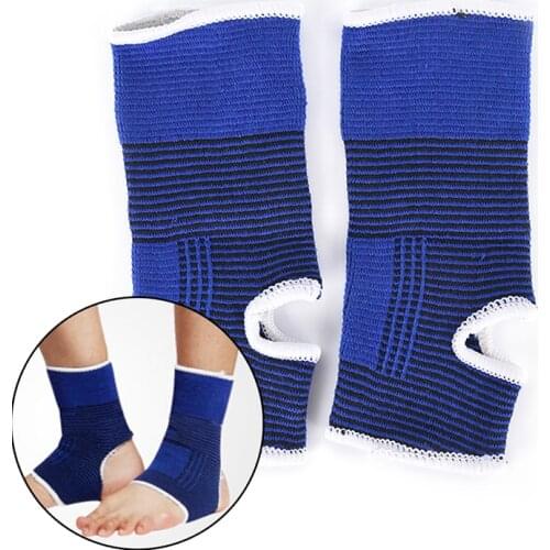 2 PCS Ankle Foot Elastic Compression Wrap Sleeve Bandage Brace Support Protection Sports Relief Pain Foot Outdoor