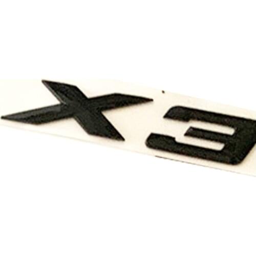 Letter Number Emblem for BMW X3 Trunk Model Name Badge Car Styling Refitting Sticker Matte Black Glossy Black