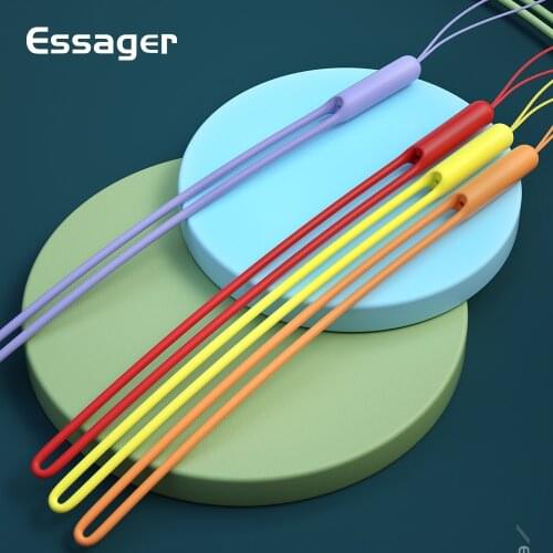 Essager Hand Wrist Lanyard For iPhone Xiaomi Samsung Universal Phone Strap String For USB Flash Drive Camera Silicone keycord