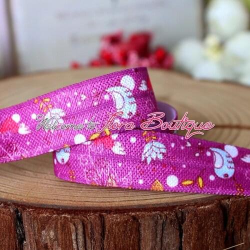FLRA FOE LOVE bird printing fold over elastic
