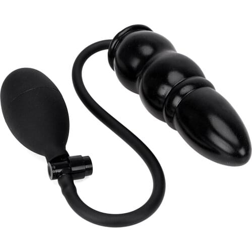 IKOKY Inflatable Anal Plug Sex Toys for Women Men Anal Dilator Backyard Silicone Expandable Butt Plug With Pump Massager