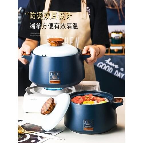 Ceramic Japanese Kitchen Luxury Pot Home Non Stick Pans Gas Small Hot Cooking Pots Kitchen Cooking Enamel Soup Olla Home Eg50tg