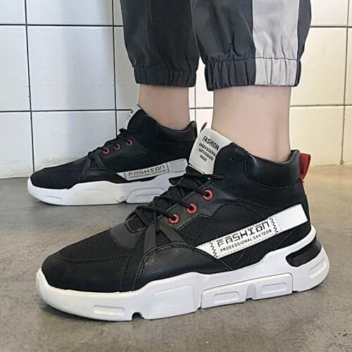 Mens Casual Shoes High Top Shoes Men Fashion Sneakers Light Breathable Shoes Men Vulcanize Shoes Dropshipping