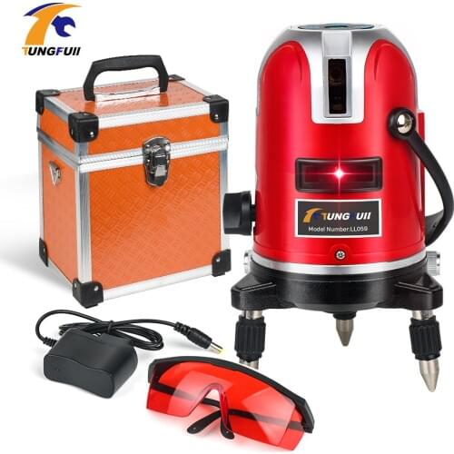 Laser Level 360 Self-Leveling Horizontal And Vertical 5 Lines 6 Points Powerful Outdoor Laser Cross Line with Carrying Case