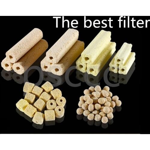 Media Net Bag Biological aquarium Filter Nitrifying Bacteria Material Cleaning Tools Yellow Ceramic Ball Bio Porous Filter