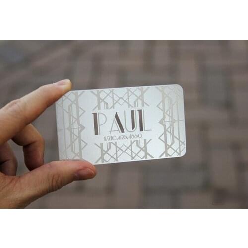 Custom metal business card