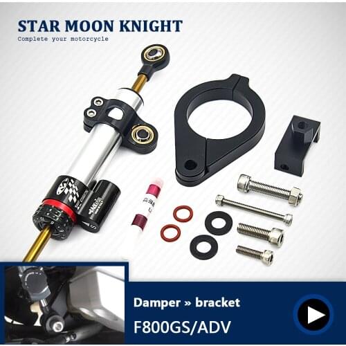 Motorcycle CNC Damper Steering StabilizerLinear Reversed Safety Control+Bracket For bmw F800GS/ADV F800 GS F 800 GS ADV