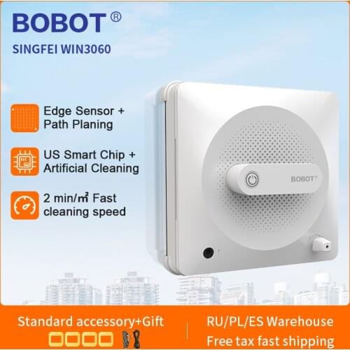 BOBOT Electric Robot Windows Cleaner with Detect the Edge Sensor Window Cleaning Washer Smart Path Planned