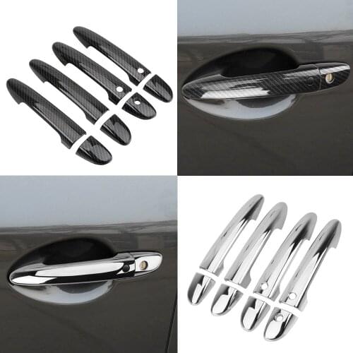 Sticker Covers Car Door Handle Cover Left Right Hand Drive Carbon Fiber Car Accessories for Mazda CX-4 Atez Enxela