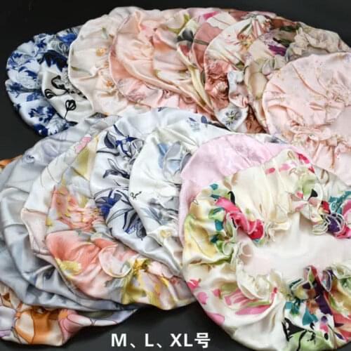 New Luxury 100% Natural Silk Mulberry Sleeping Cap Hair Bonnet for Sleeping Silk Bonnet for Sleeping Curly Hair Silk Bonnets